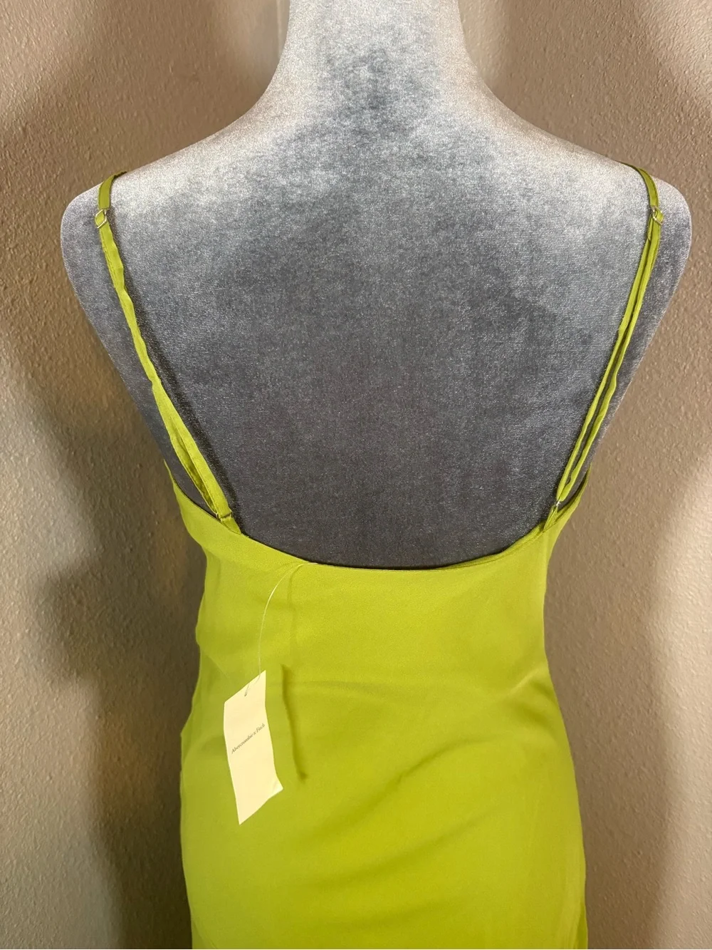 NWT Abercrombie & Fitch Olive Green Slip Maxi Dress Size Small / Tall